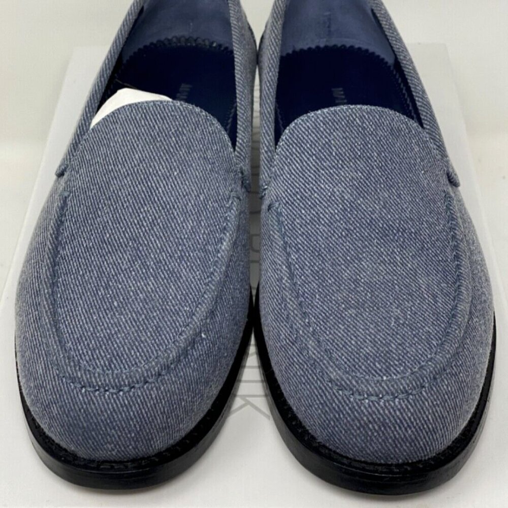 Manolo Blahnik Dineguardo Blue Denim Moc Toe Loafers 40 EU / US 10